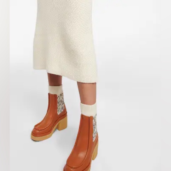 CHLOE Cashmere Knitted Midi Skirt - Picture 5 of 6